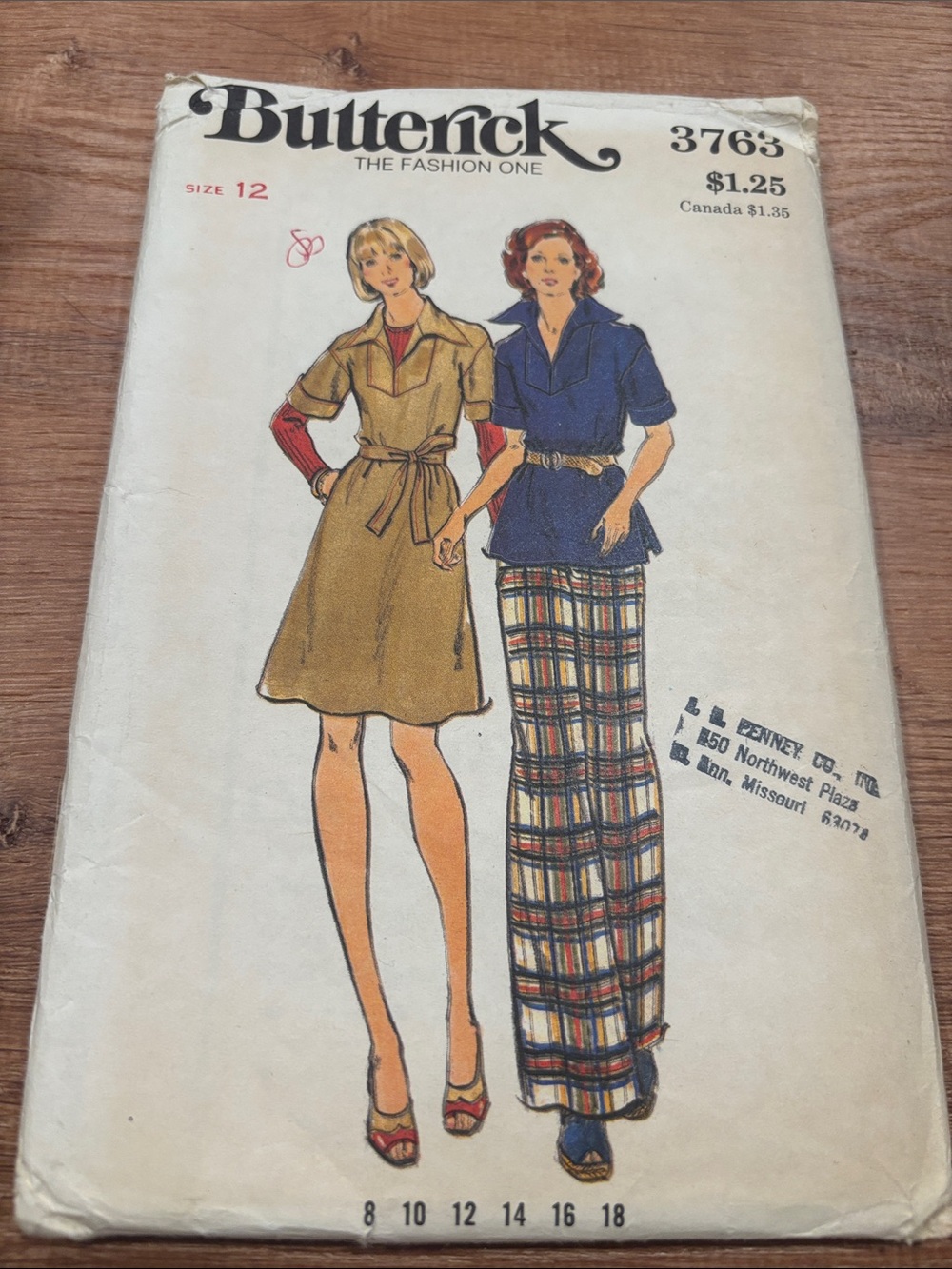 Butterick 3763 Women's Shirtwaist Dress, Top, & Pants Pattern